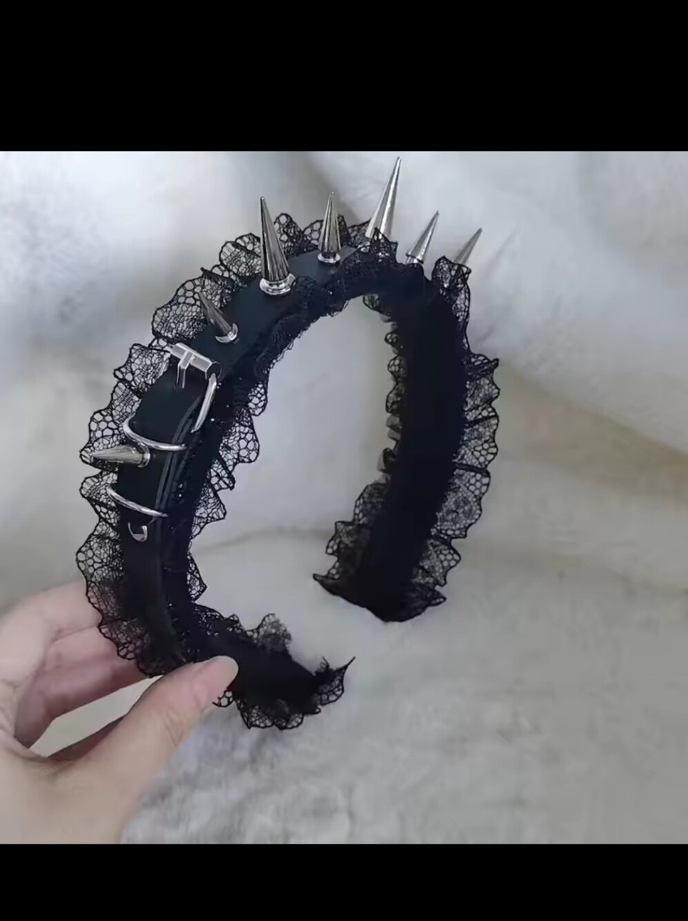 PU Leather Spiked Headband